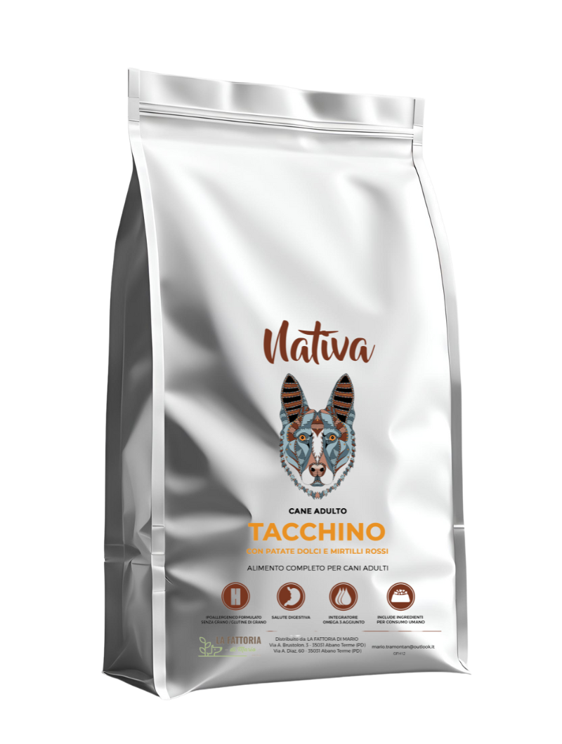 Cane - Tacchino con Patate dolci e Mirtilli - Grain Free