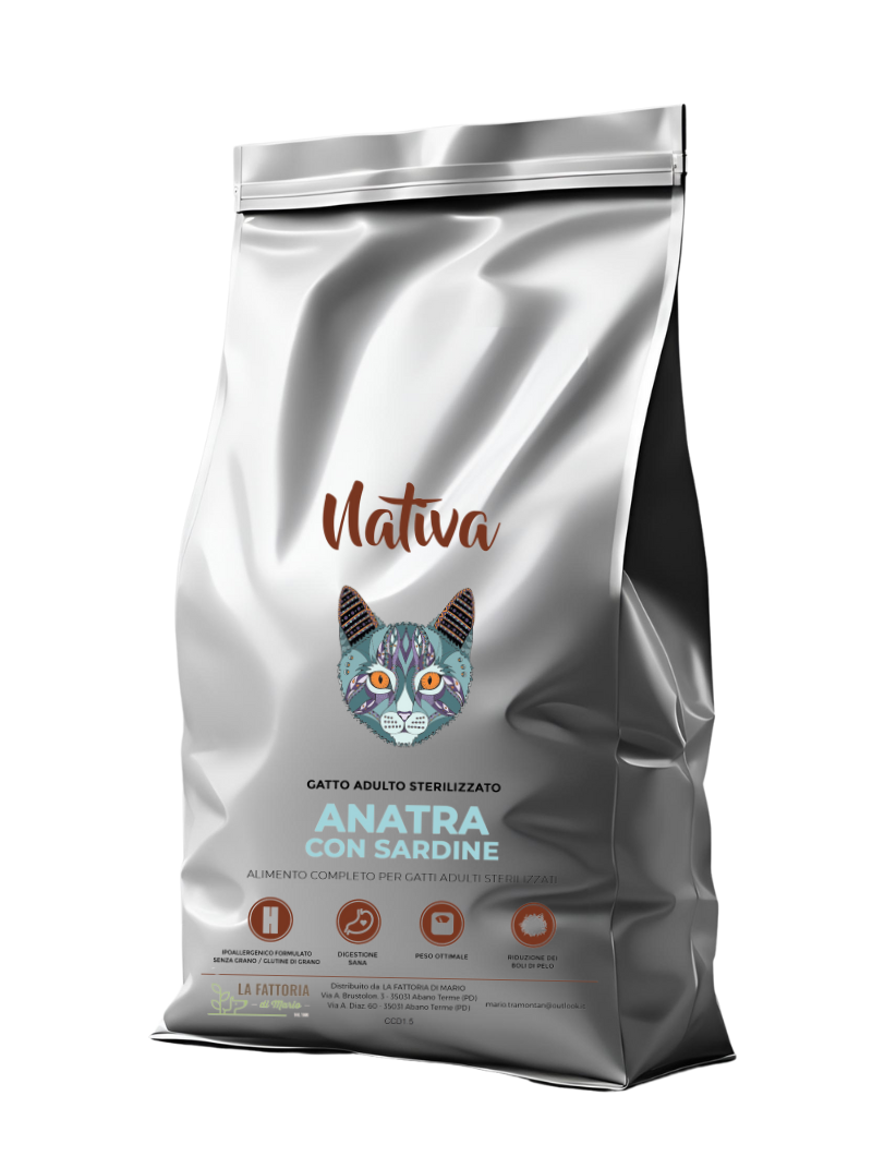 Gatto Adulto Sterilizzato - Anatra e Sardine