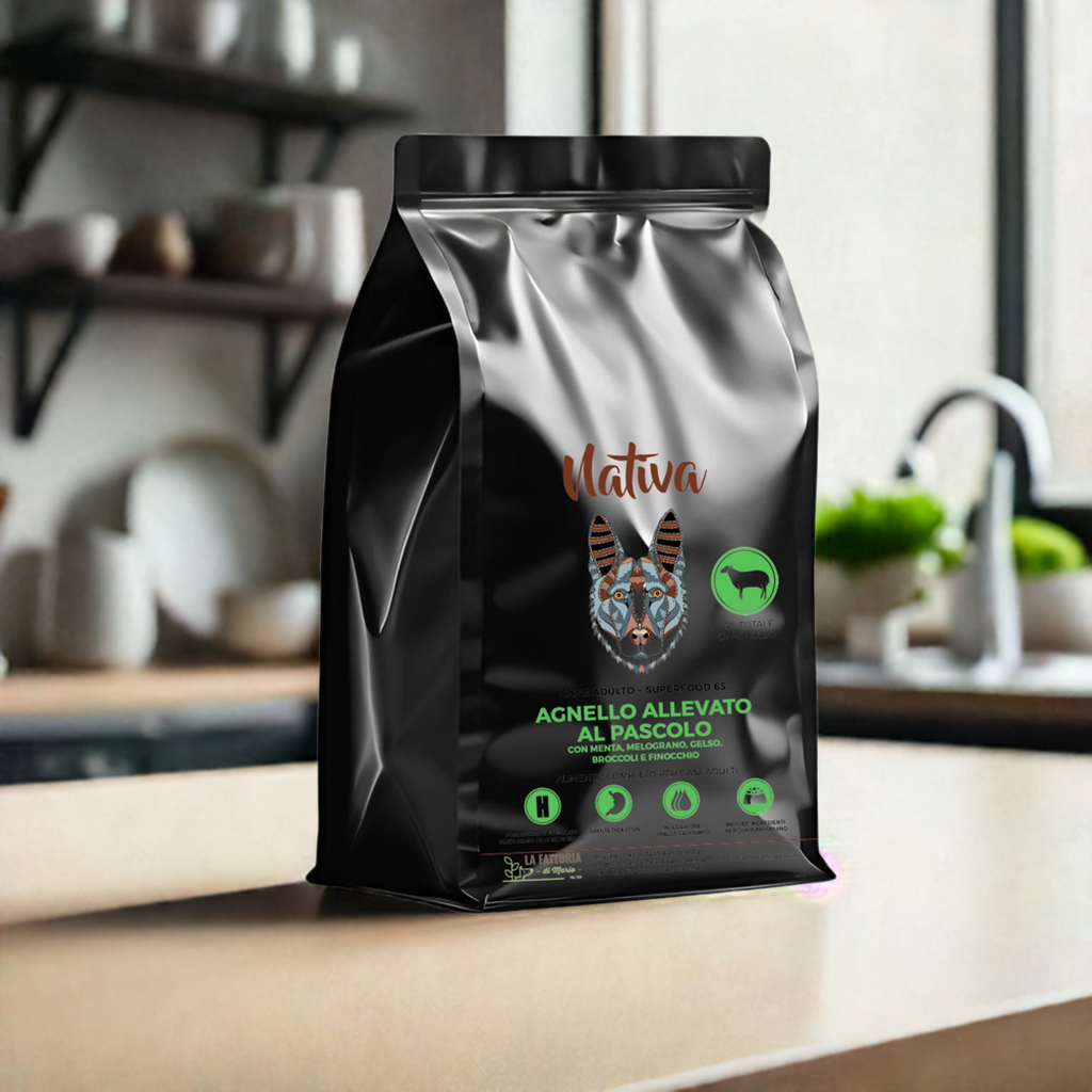 Cane - 65% Agnello Al Pascolo Con Menta, Melograno, Finocchio, Gelso e Broccoli