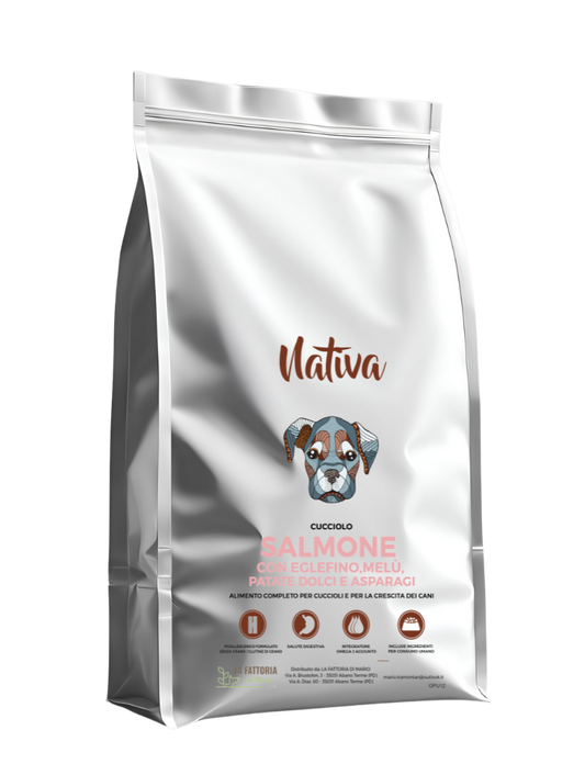 Cane Cucciolo - Salmone Eglefino, Melù patate dolci e asparagi