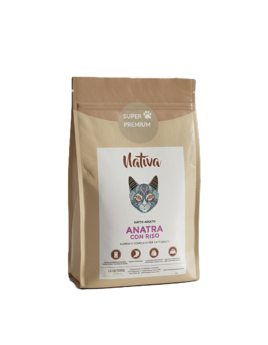 Gatto adulto - Anatra con riso - MONOPROTEICO